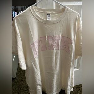 NWT PINK Victoria's Secret Campus T-Shirt Tee XL